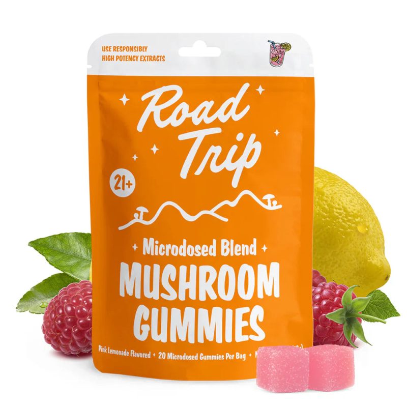 RoadTripMICRODOSEDGummies FunctionalMushrooms PinkLemonade