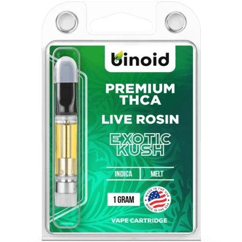 Binoid THCA Vape Cartridge Live Rosin Exotic Kush - Coastal Hemp Co