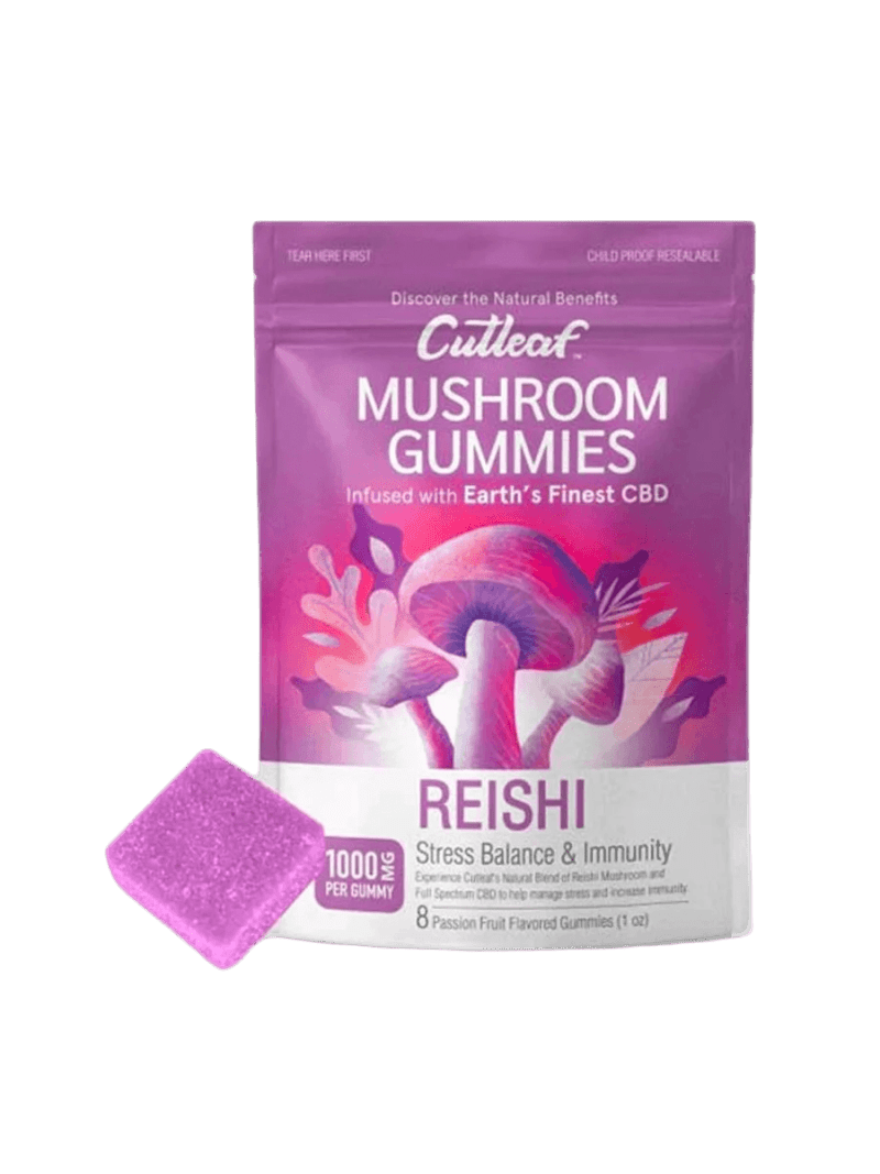 cutleaf reishi passion fruit mushroom cbd gummies coastal hemp co