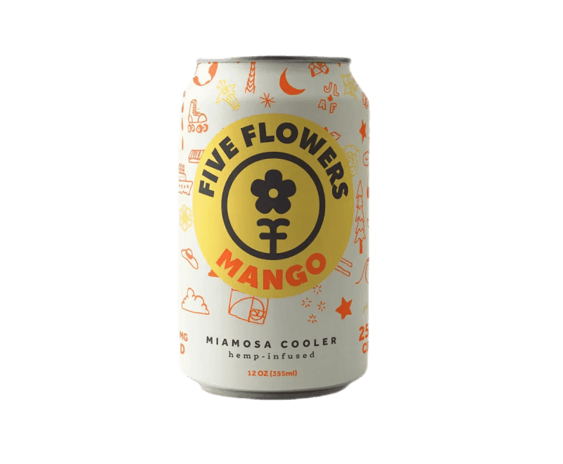 Five Flowers CBD Seltzer 25 mg Miamosa Chiller - Coastal Hemp Co