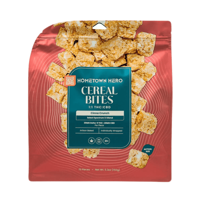 Hometown Hero Delta 9 Crispy Squares 15ct Bag - New - Coastal Hemp Co