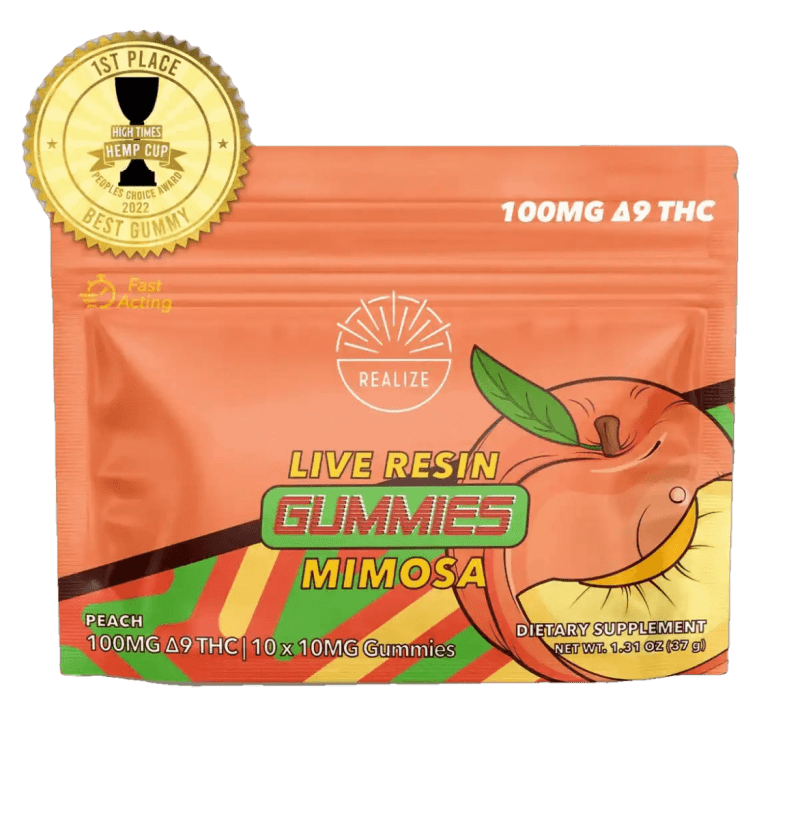 Realize D9 Gummies 100 mg Live Resin - Coastal Hemp Co - Coastal Hemp Co